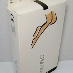 New SIGVARIS 503 Natural Rubber Open Toe Thigh Highs 30-40 mmHg Beige 77 Small